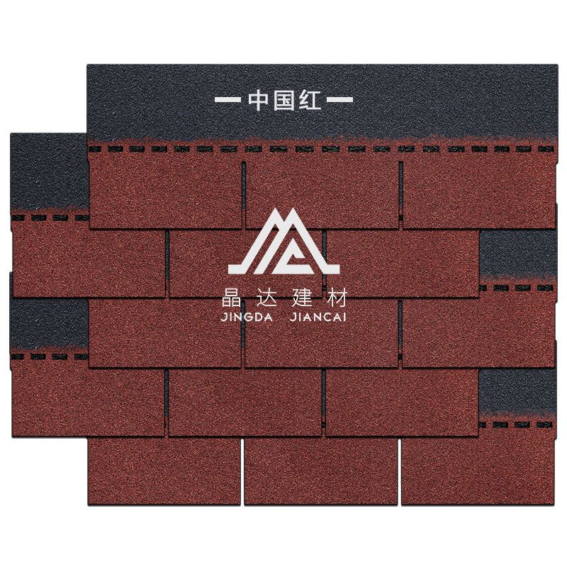 標(biāo)準(zhǔn)單層中國紅瀝青瓦